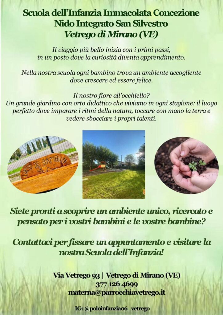 Contatti per appuntamento-Infanzia Vetrego